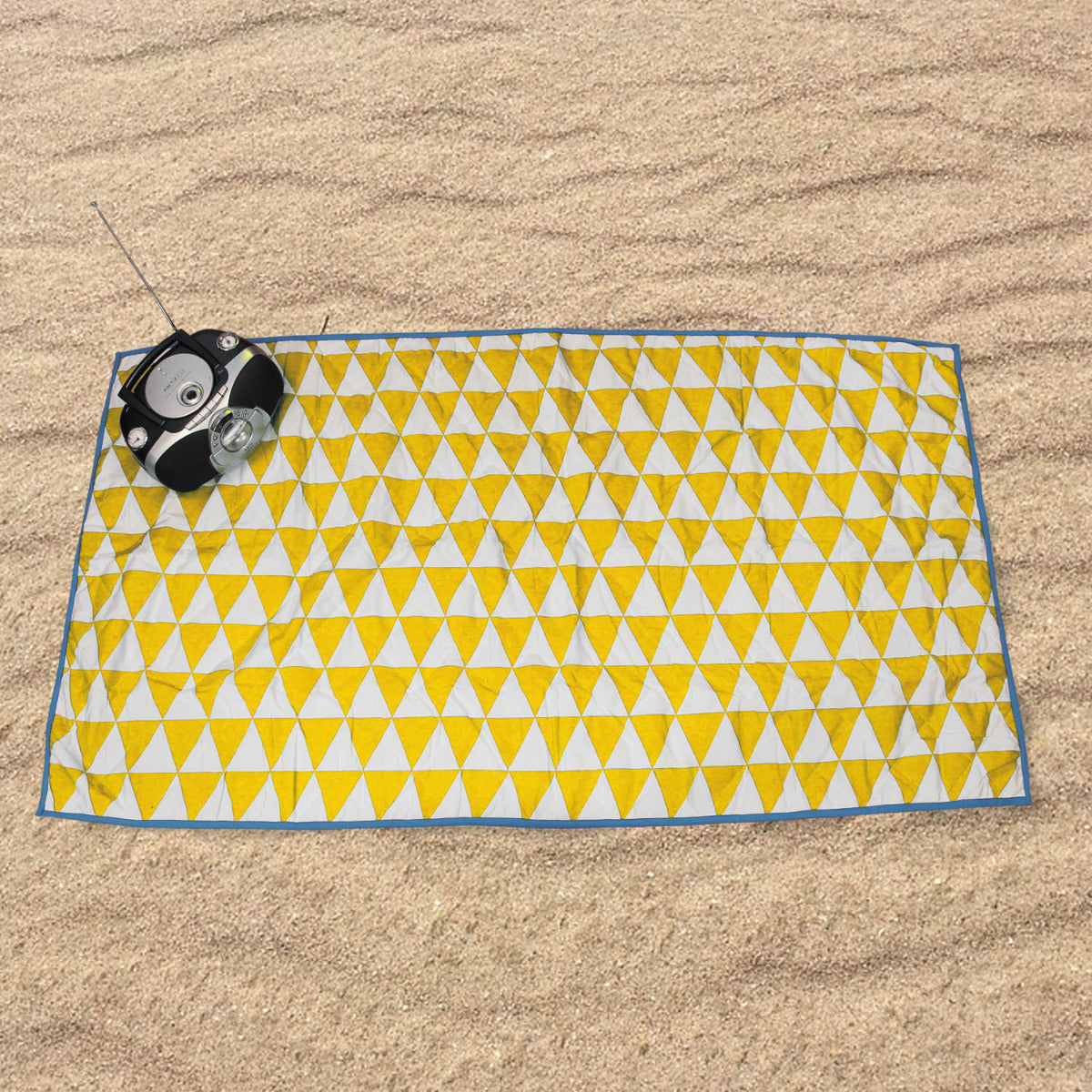 Strandmatte 90x180cm Gelb Stranddecke Picknickdecke Campingdecke