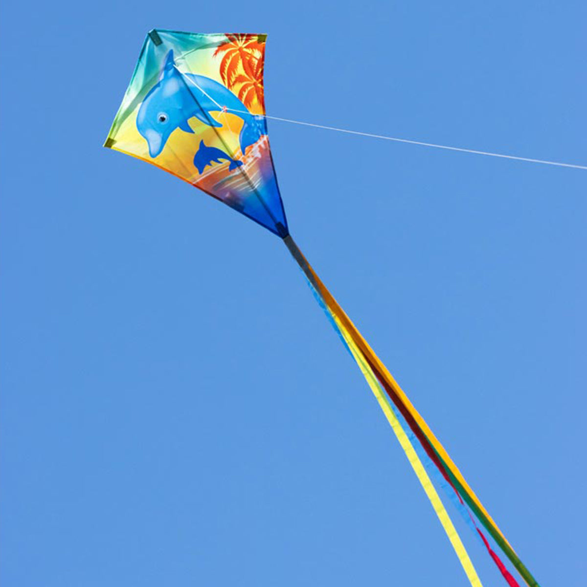 Kinderdrachen Einleiner Drachen HQ Eddy Dolphin Sunset 70 cm Flugdrachen