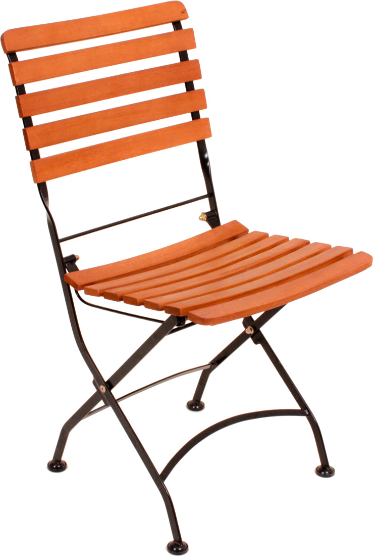 Klappstuhl Gartenstuhl WIEN 2er Set Stahlgestell lackiert Holz Eukalyptus FSC 100% Biergartenstuhl