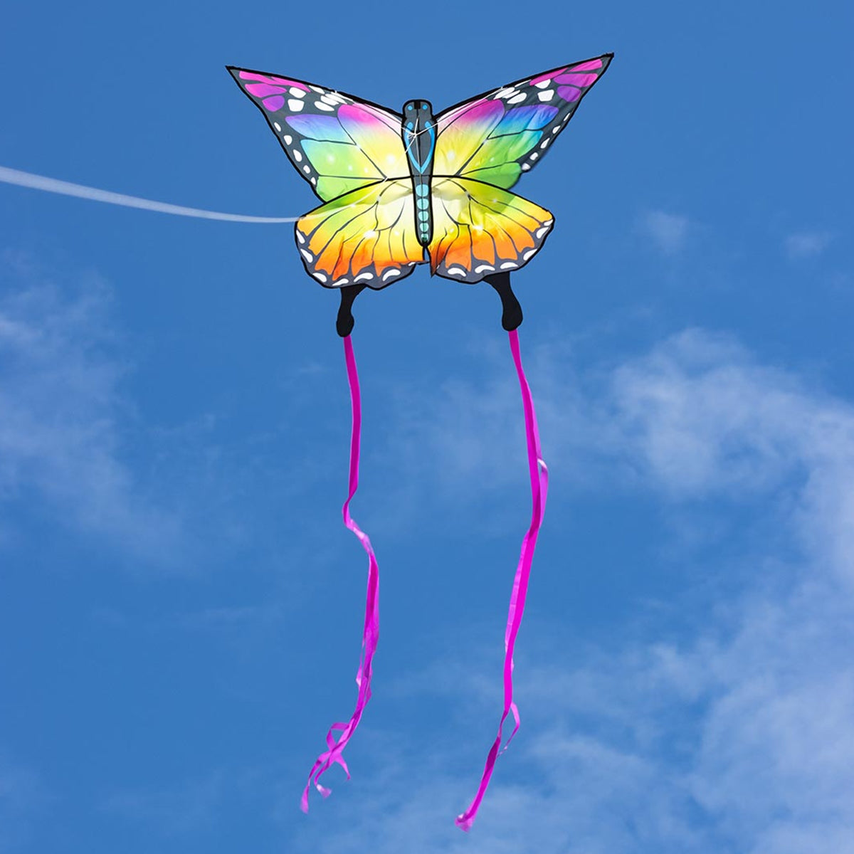 Kinderdrachen Einleiner Drachen HQ Butterfly Kite Rainbow Schmetterling Flugdrache