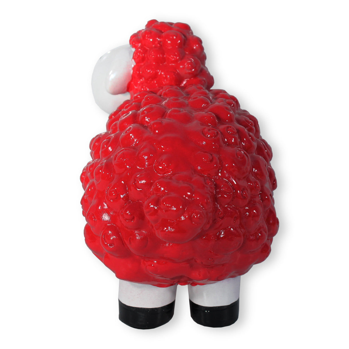 Buntes Deko Schaf rot Gartenfigur Schaf Dekofigur Schaf lustige Schafe