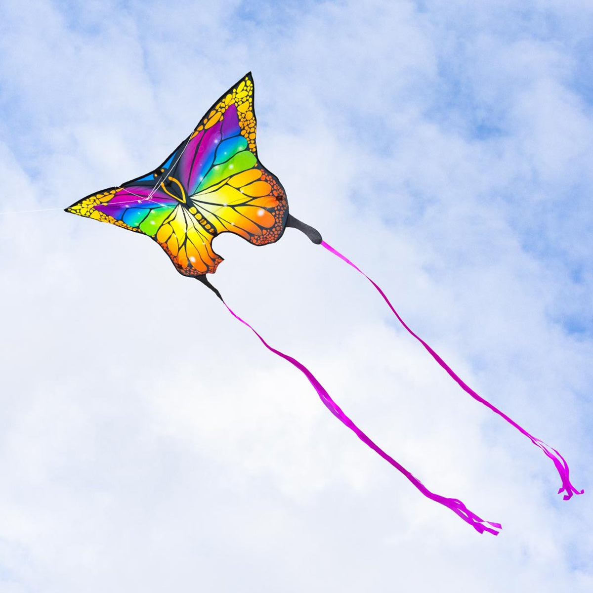 Kinderdrachen Einleiner Drachen HQ Butterfly Kite Rainbow Schmetterling Flugdrache