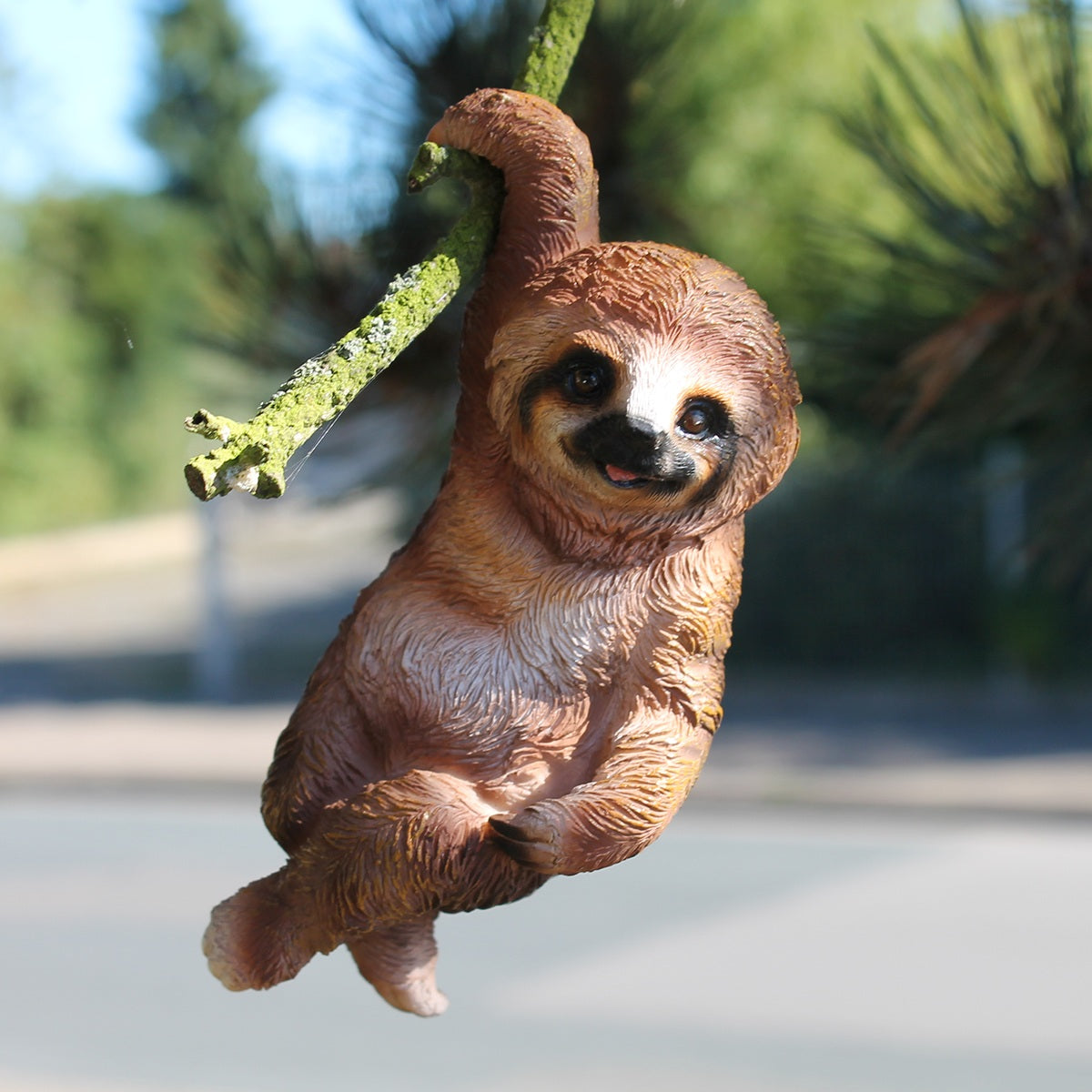 Faultier Figur hängend klein Faultier Deko Faultier Gartenfigur