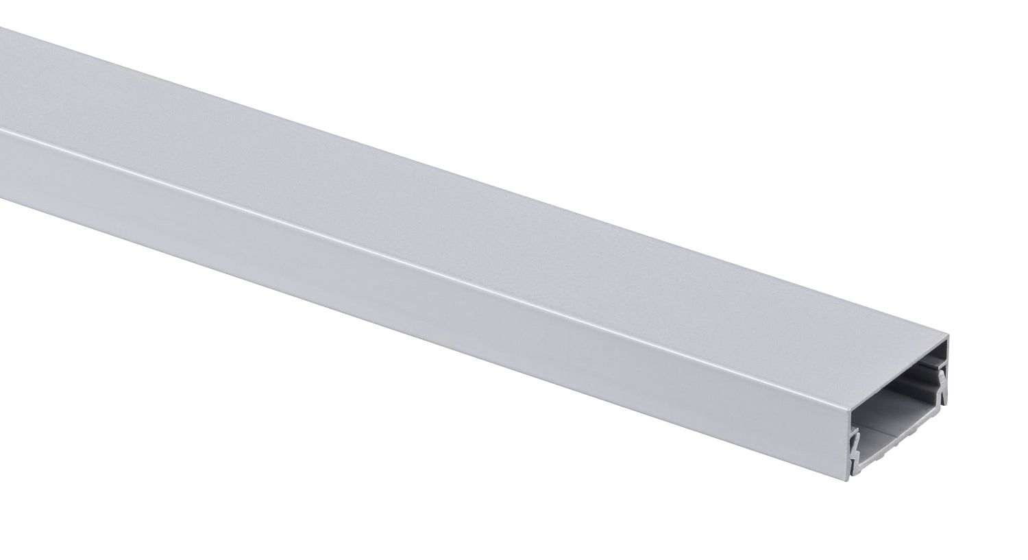 Alu Kabelkanal silber eckig 115x3,7 cm für TV HiFi Computer Lampen Aluminium Abdeckung