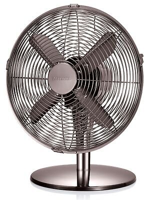 Tischventilator Tisch Ventilator Retro 35 cm Edelstahl Anthrazit Windmaschine Venti schwenkbar