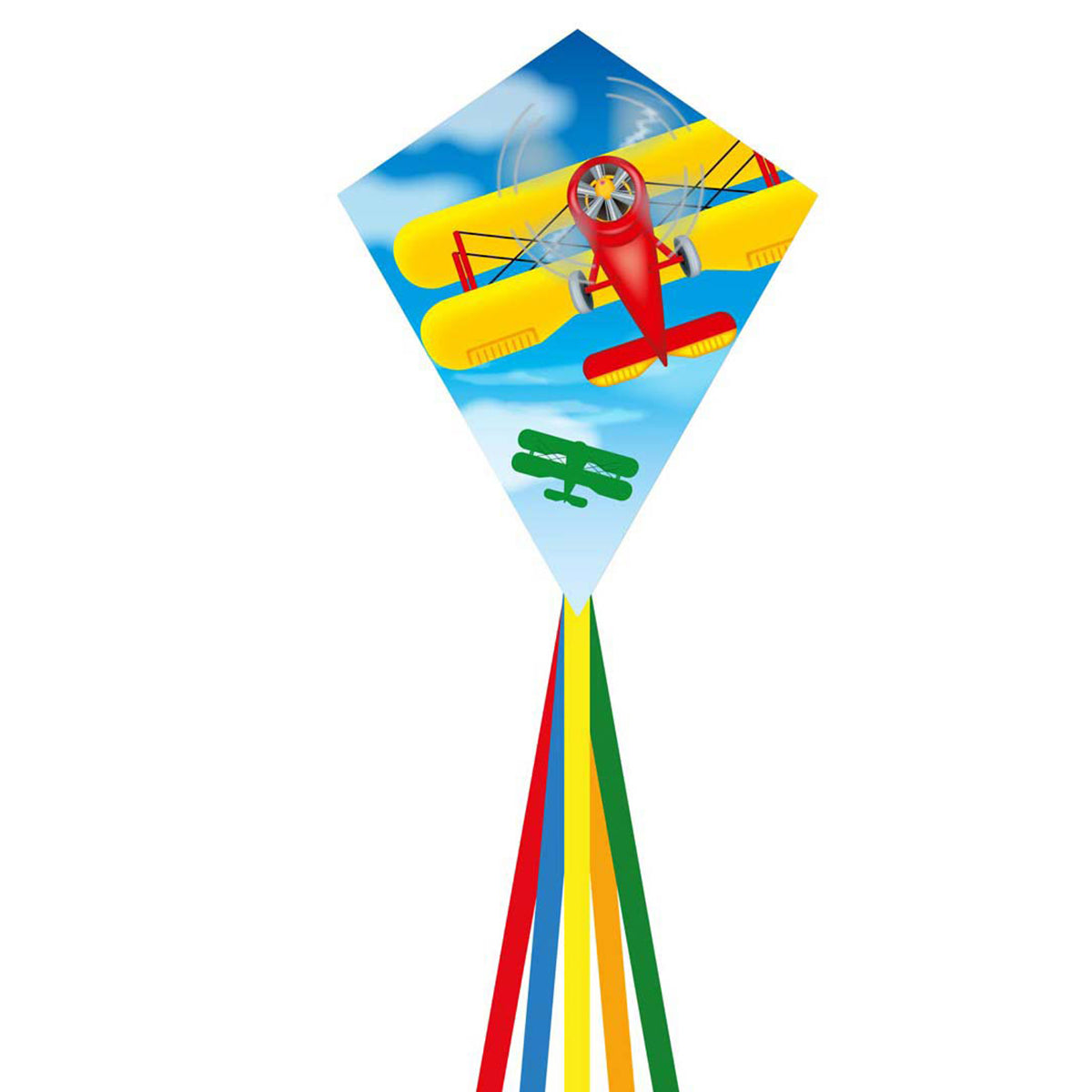 Kinderdrachen Einleiner Drachen HQ Eddy Classic Biplane 70 cm Flugdrachen