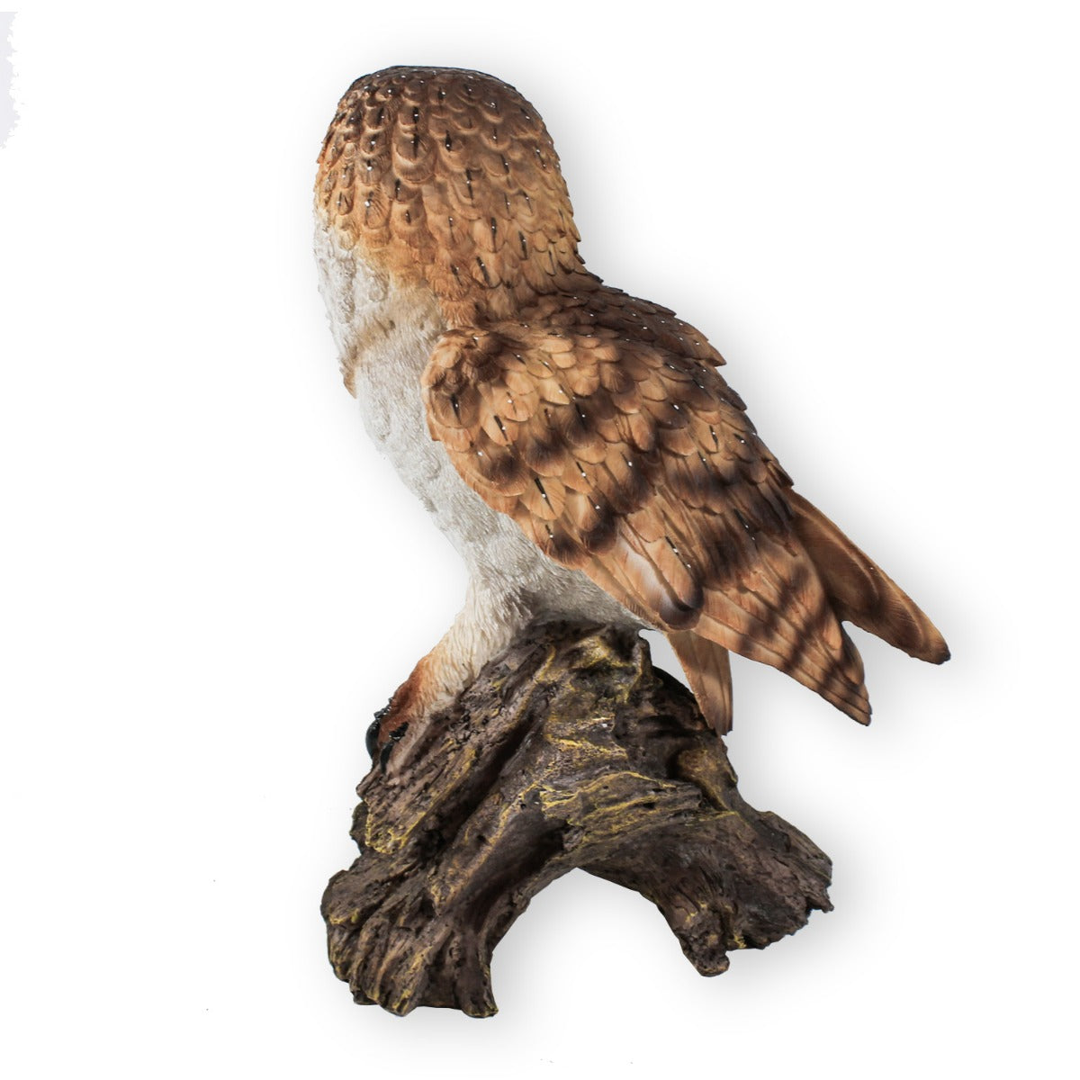 Eulen Figur auf Stamm sitzend Uhu Eule Deko Vogel