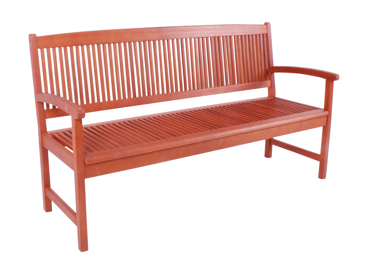 Gartenbank Holzbank STOCKHOLM 3-Sitzer Länge 157 cm Sitzbank Eukalyptus FSC 100%