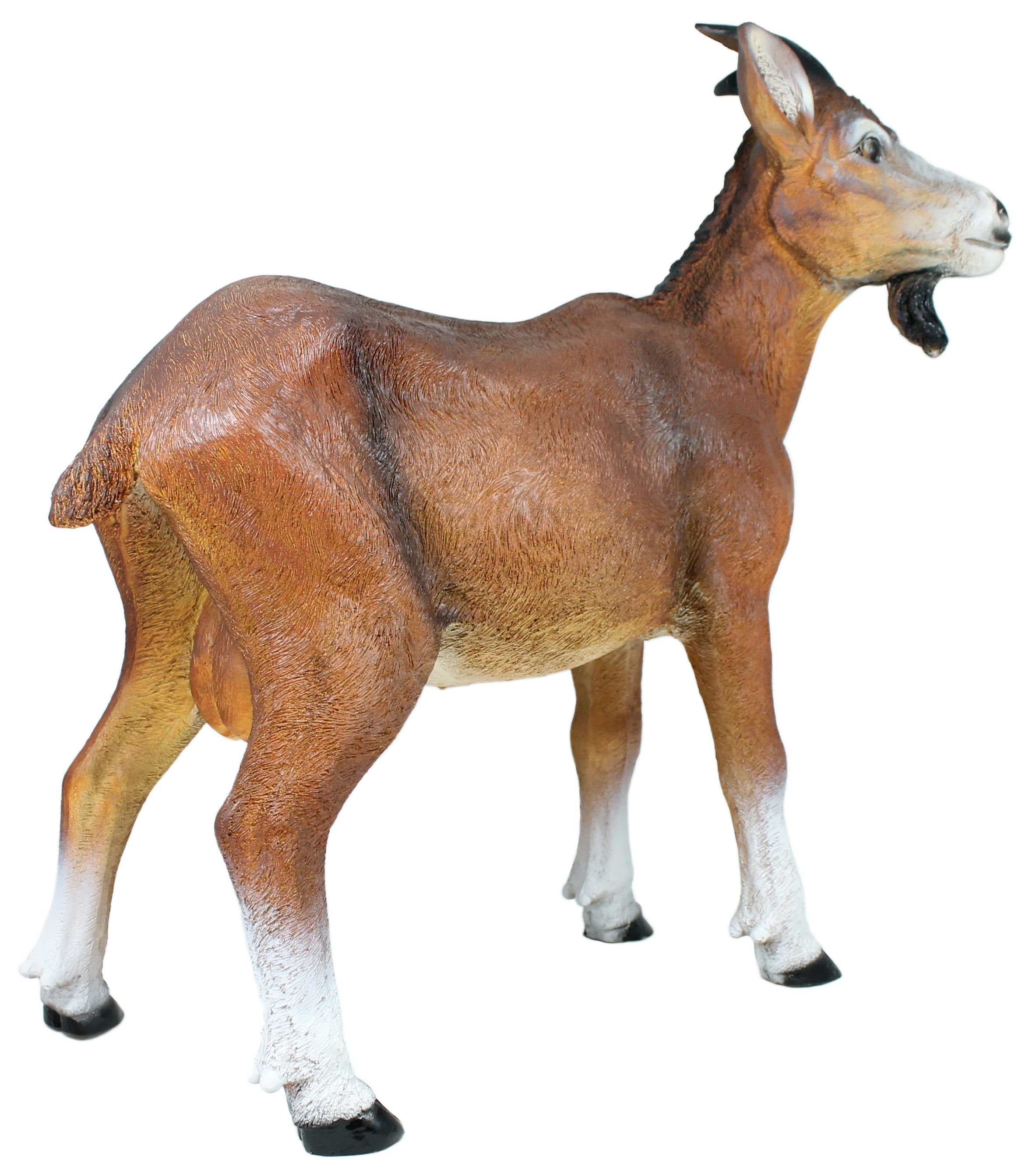 Ziegenbock Figur braun Geißbock Ziege "Bruce" Gartenfigur Tierfigur Dekofigur Gartendekoration