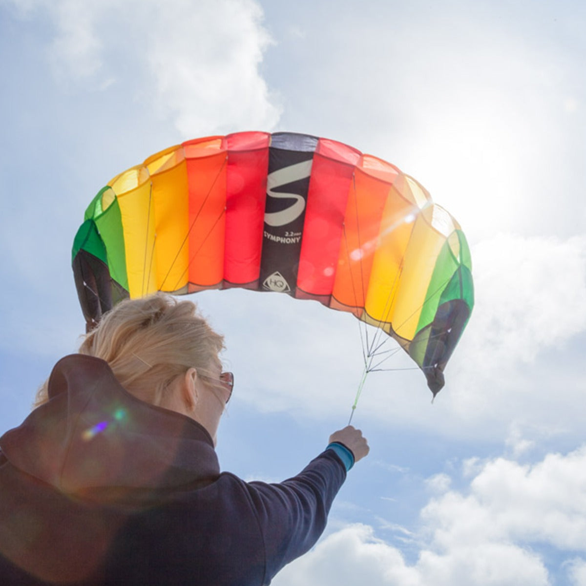 HQ Lenkmatte Symphony Pro 2.2 Rainbow Allround Lenkdrachen Kite Matte