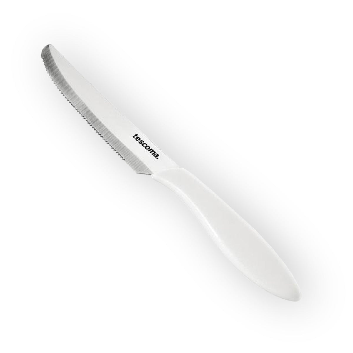 Tescoma scharfe Tafelmesser Set 6 teilig PRESTO weiss Tafelmesser Wellenschliff