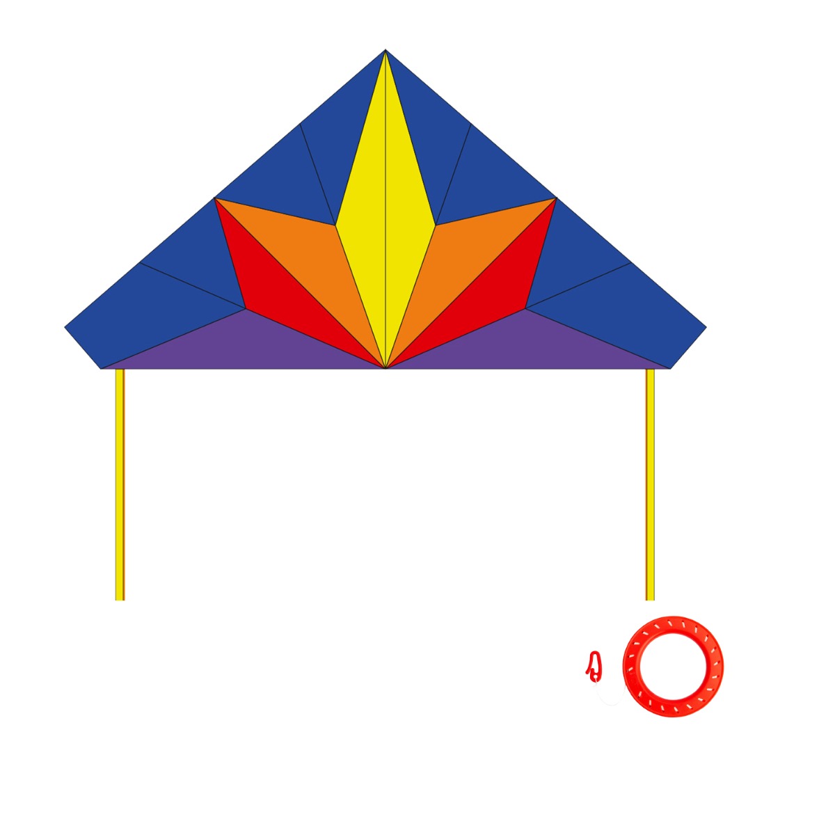 HQ Kinderdrachen Einleiner Delta Stern Flugdrachen