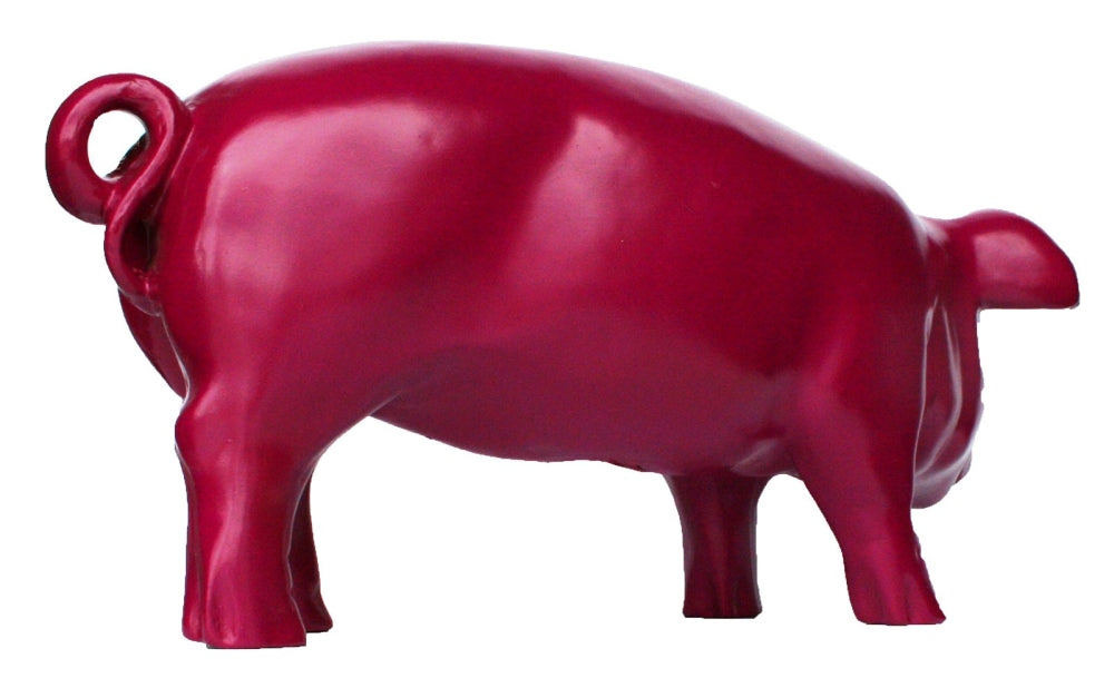 Dekofigur Schwein Ferkel "Brommel" brombeer 60 cm Dekoration Deko Garten