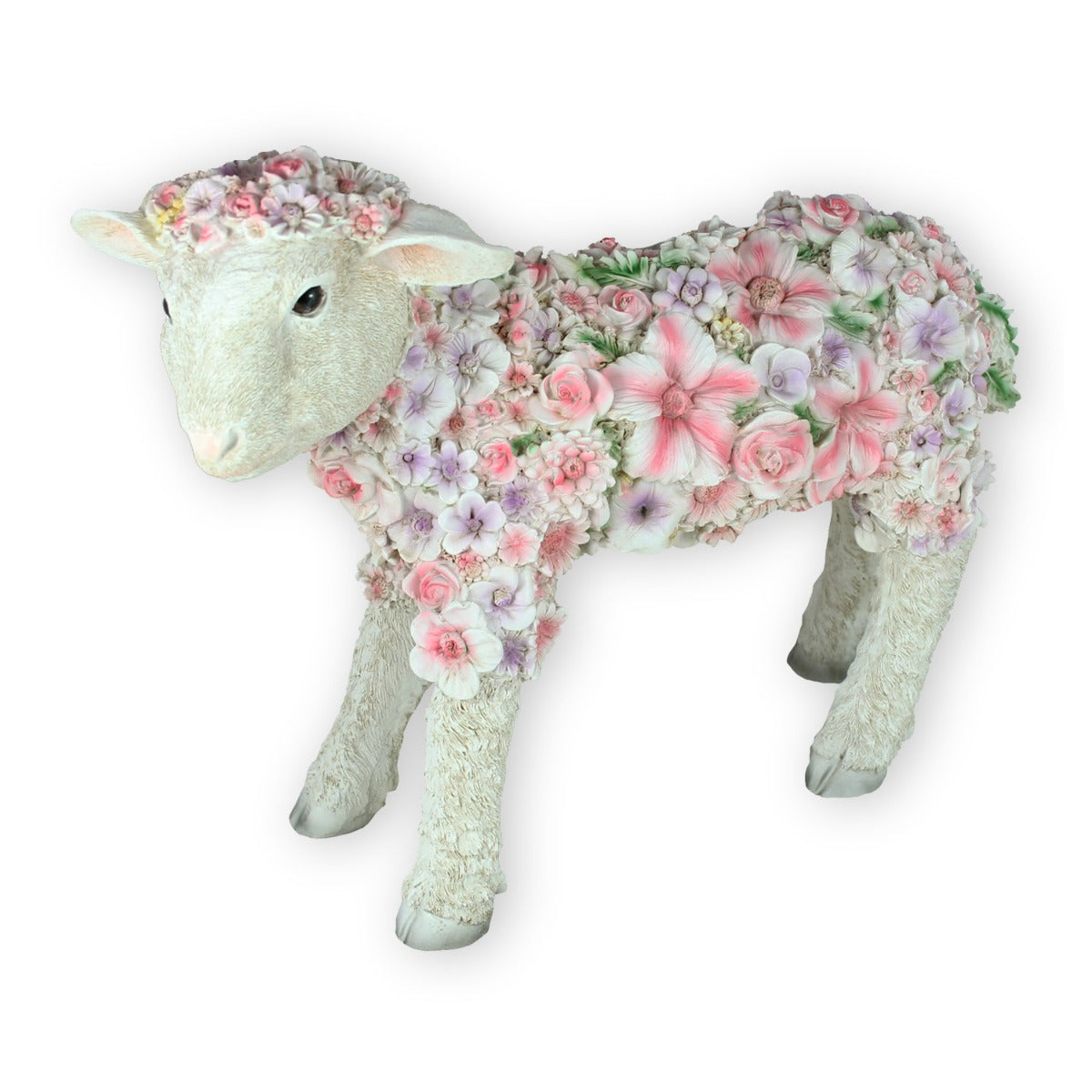 Deko Schaf "Florence" Lamm Figur stehend Gartenfigur Schaf Figur Blumenschaf