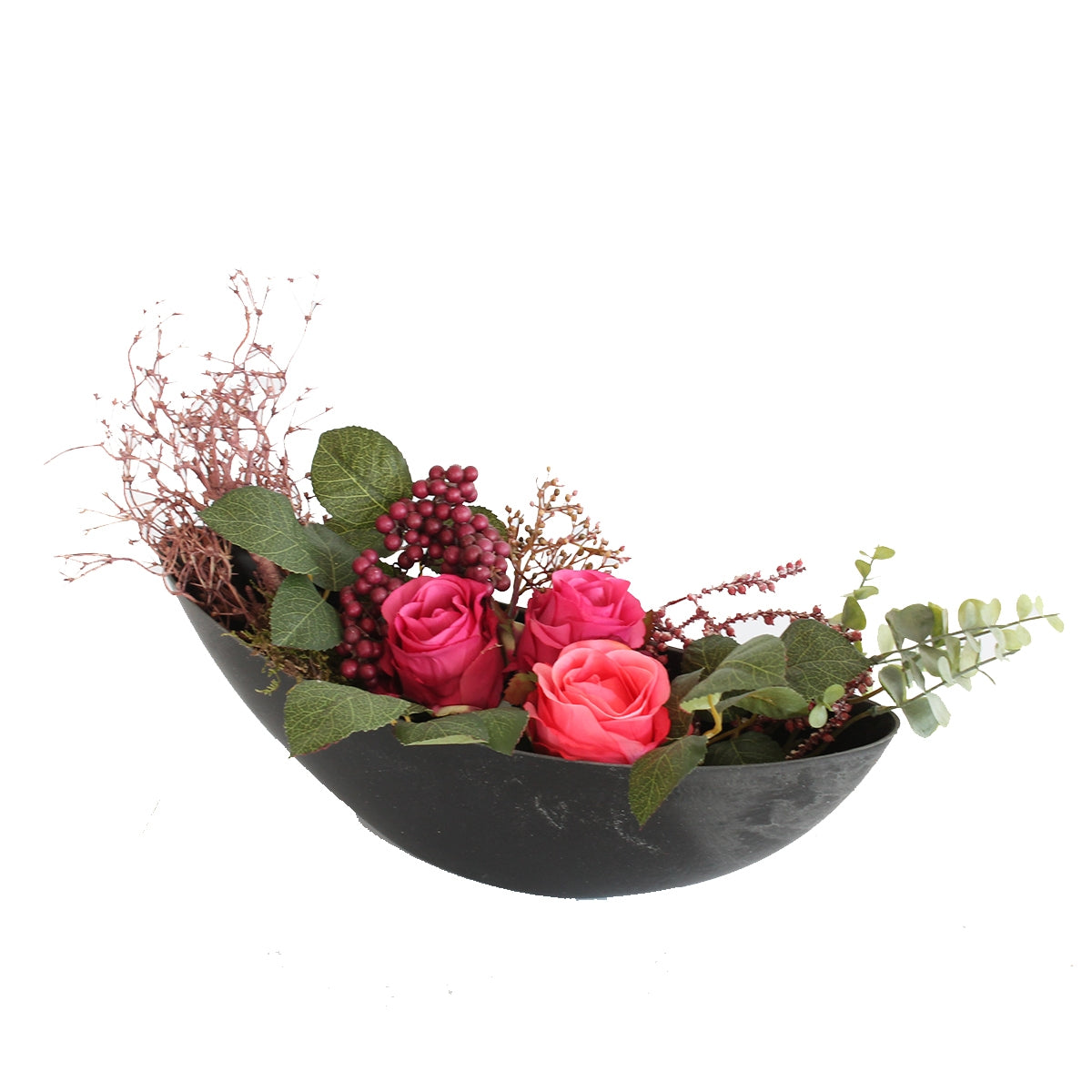 Blumentopf Pflanzschale "Boat" L Blumentopf anthrazit aus recyceltem Kunststoff