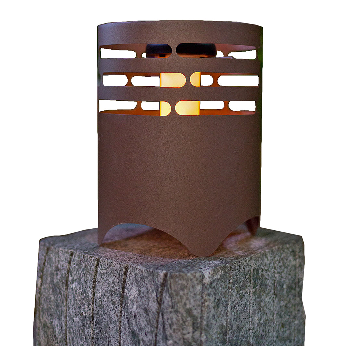 LED Solar Feuerkorb mit Flammeneffekt in Rost-Optik Stimmungslicht Garten