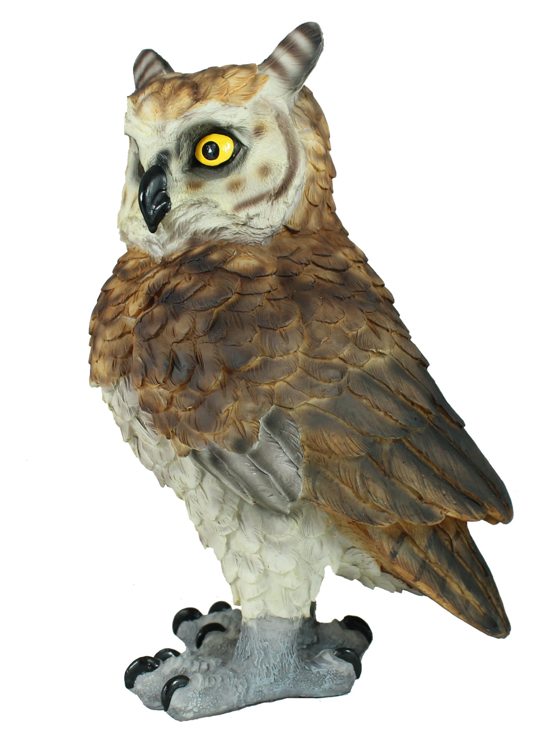 Dekofigur Eule Uhu Greifvogel Gartenfigur Tierfigur Gartendekoration Vogeldeko