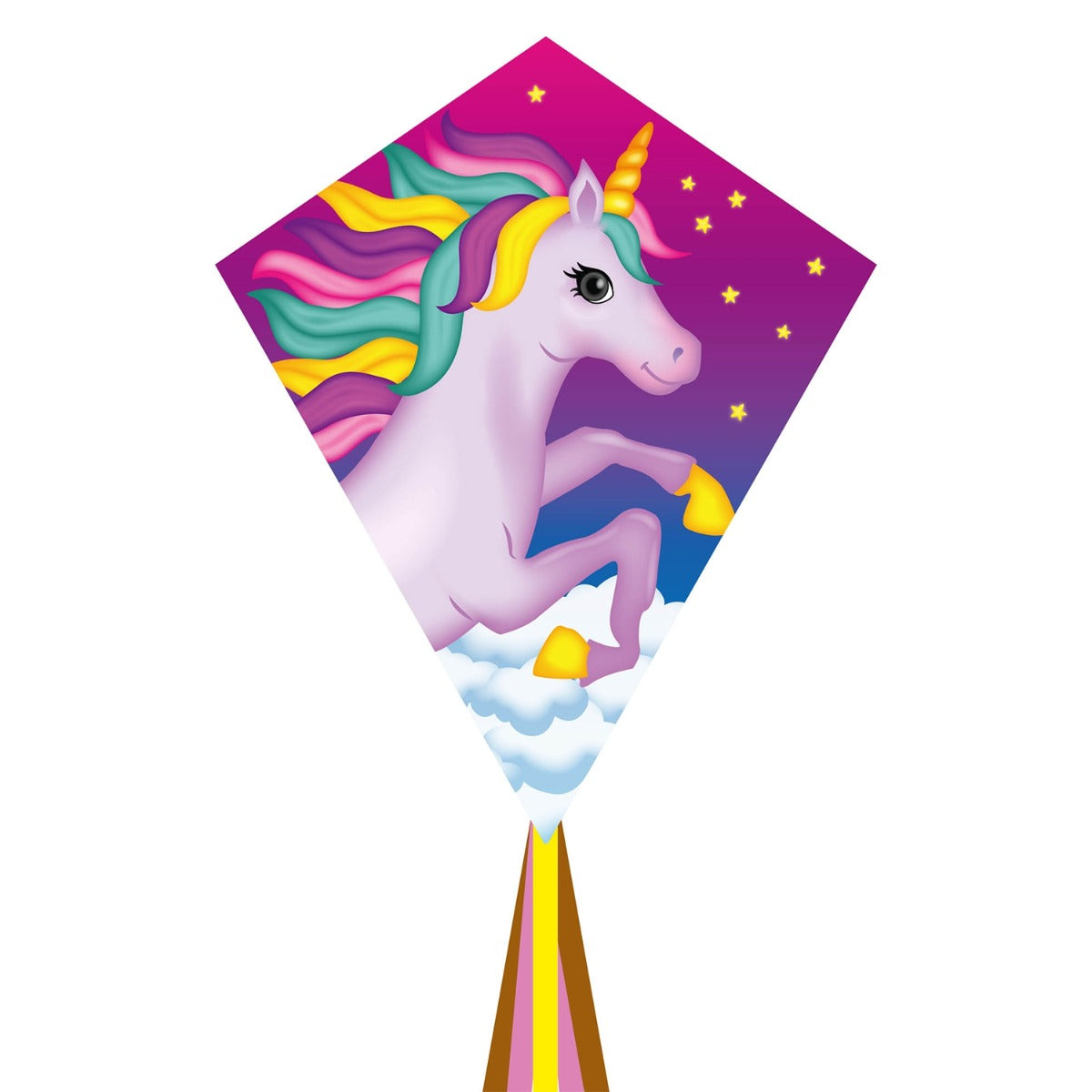 Kinderdrachen Einleiner Drachen HQ Eddy Unicorn 70 cm Flugdrache