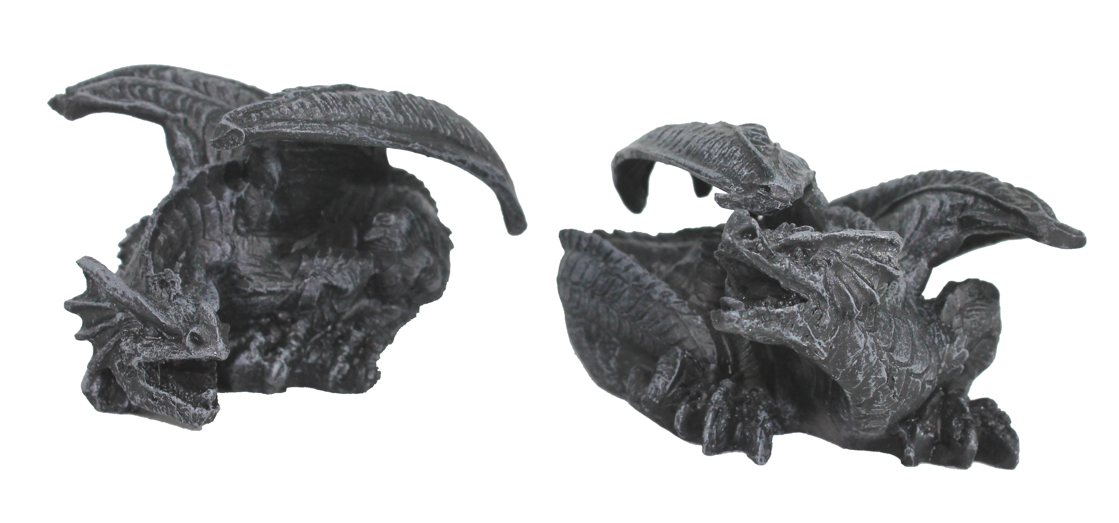 Dekofigur 2 Stück Drachenfigur Drachenpaar Drachen Set Mystic Gothic Fantasy Figur