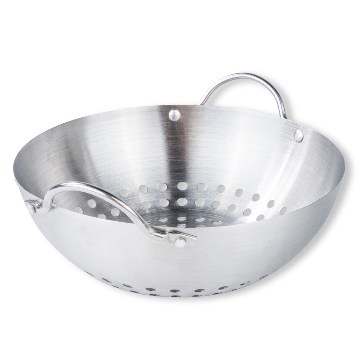 Gemüse Wok Grillwok Edelstahl 22 cm Grillschale