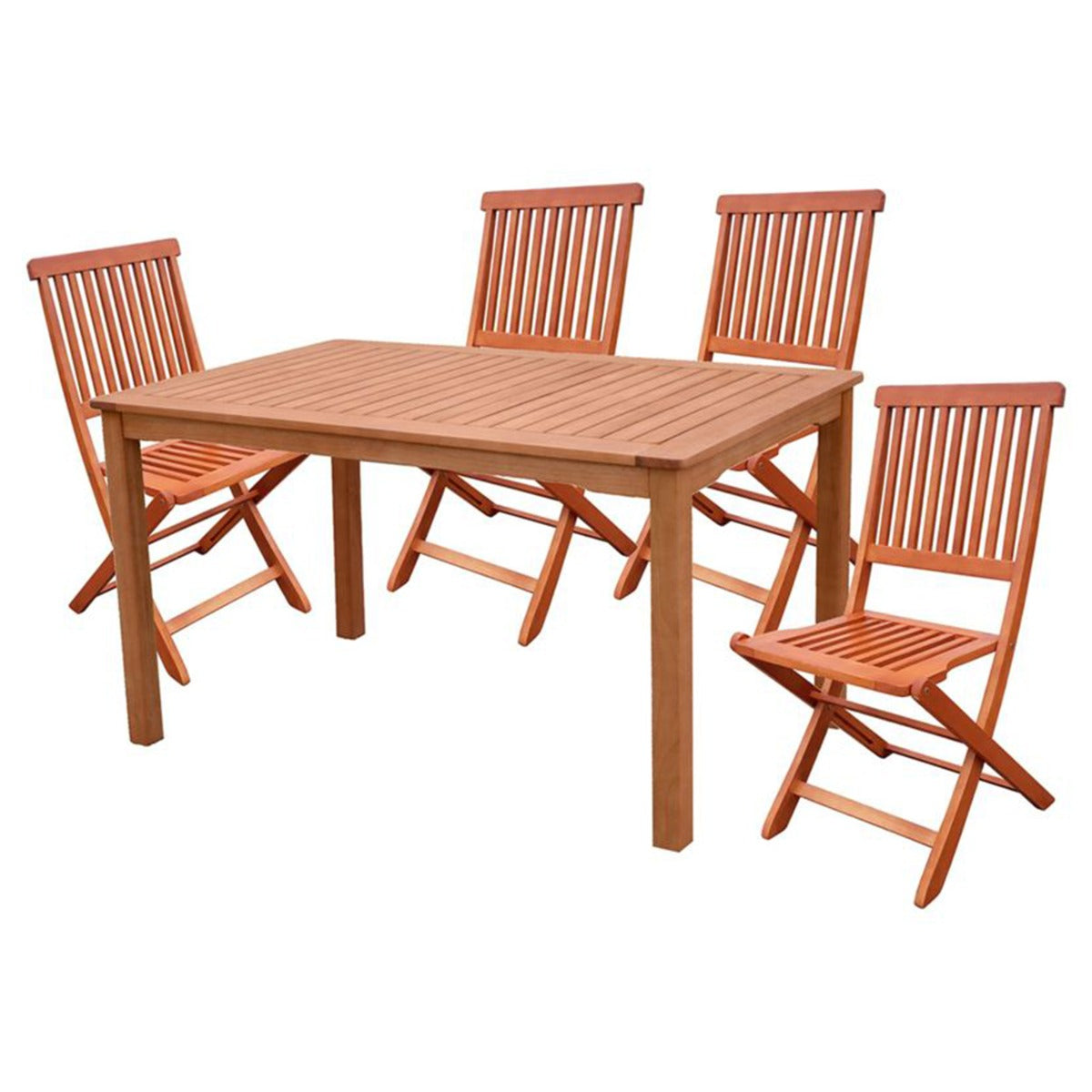 Garden Pleasure Gartentisch Pittsburgh, Gartentisch Holz 110x70cm, Balkontisch Terassentisch Holztisch Garten, Eukalyptus FSC 100%, Terassentisch