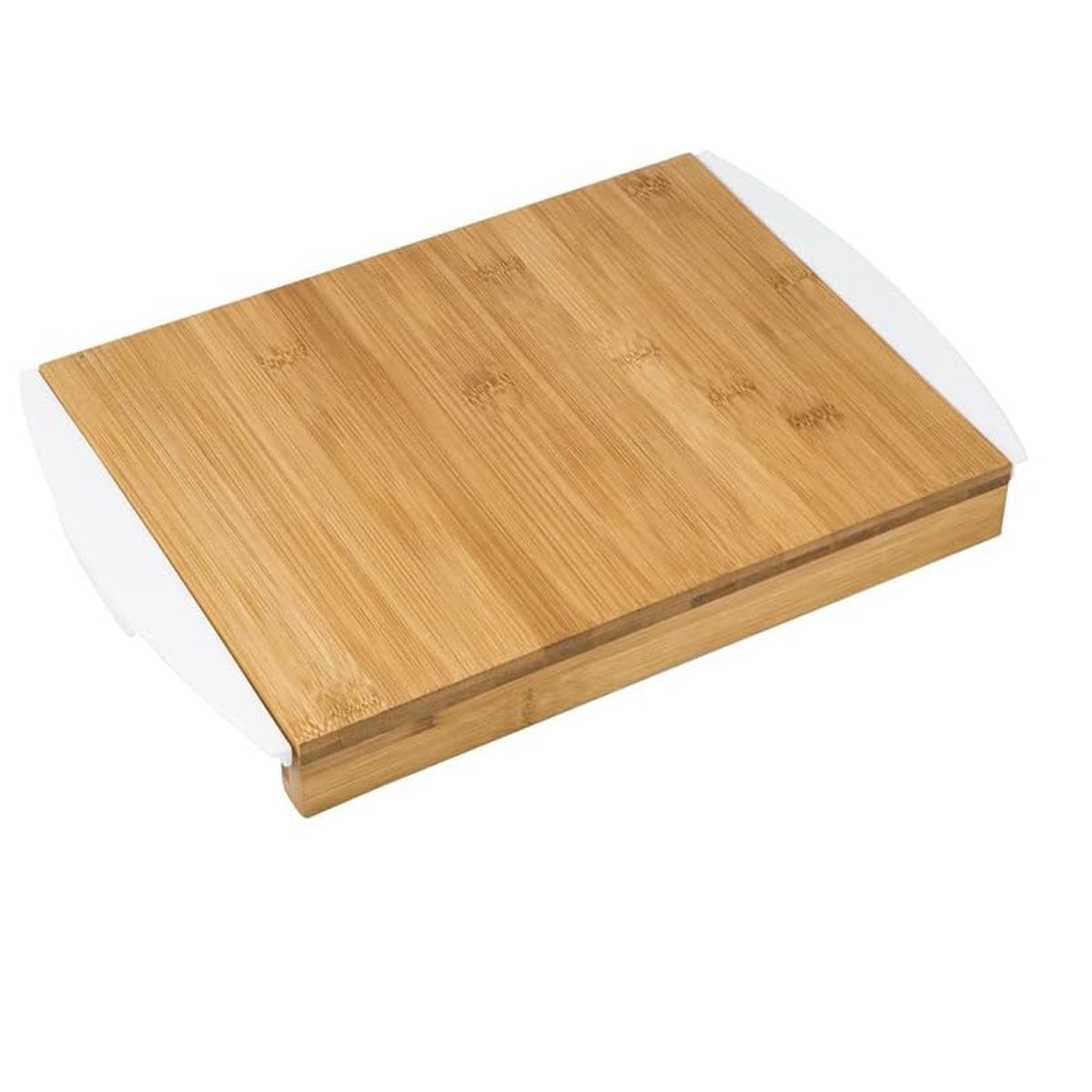Schneidebrett aus Bambus mit 2 herausnehmbaren Kunststoffschalen Schneidbrett