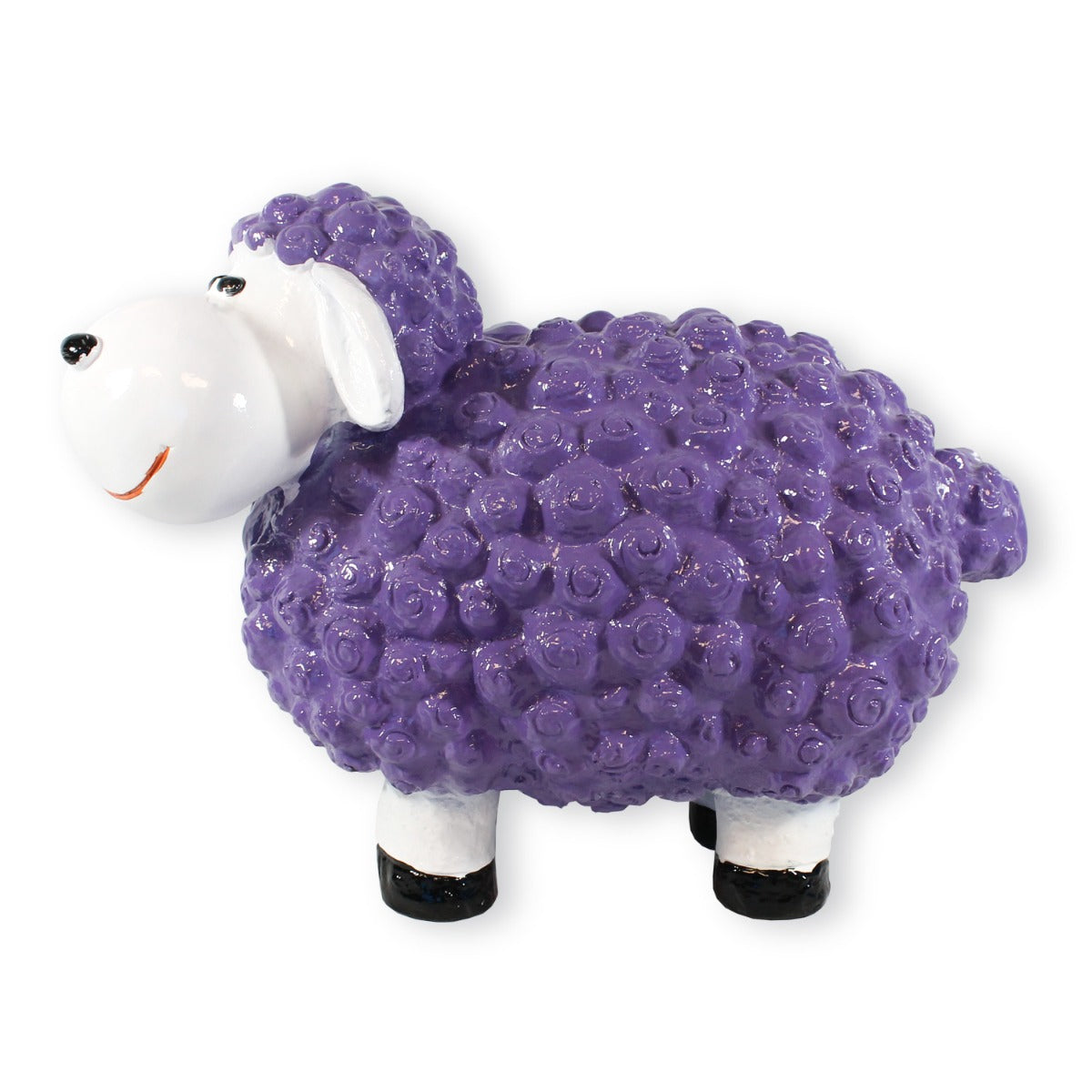 Buntes Deko Schaf "Helma" lila Gartenfigur Schaf Dekofigur Schaf lustige Schafe