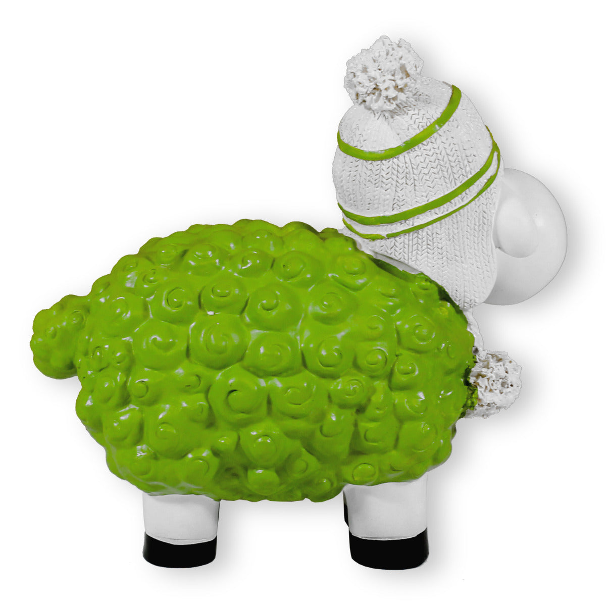 Buntes Deko Schaf grün mit Mütze Gartenfigur Schaf Dekofigur Schaf lustige Schafe
