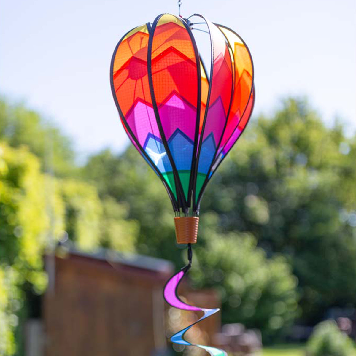 Windspiel Heißluftballon HQ Hot Air Balloon Twist Sunrise Windsack Garten Dekoration