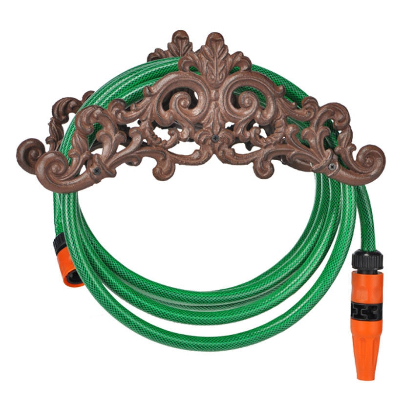 Gartenschlauchhalter Schlauchhalter aus Gusseisen, 35,5x14x15,5cm 'Antik'-Design Wasserschlauch