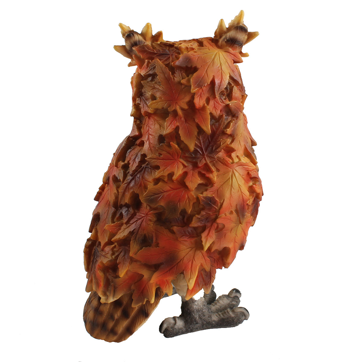 Eulenfigur Dekofigur Eule in Ahornoptik Herbstdeko Gartenfigur Tierfigur Deko Eule