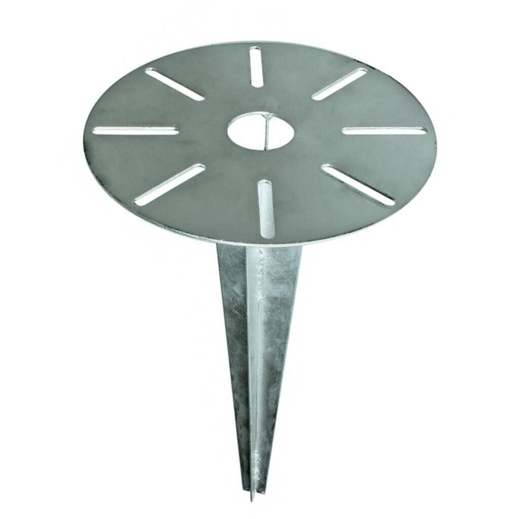 Einschlag-Erdspieß für Garten-Lampen oder Garten-Steckdosen Erdspiess für Gartenleuchte Erdspieß pulverbeschichtet, universal, mit Kabelführung