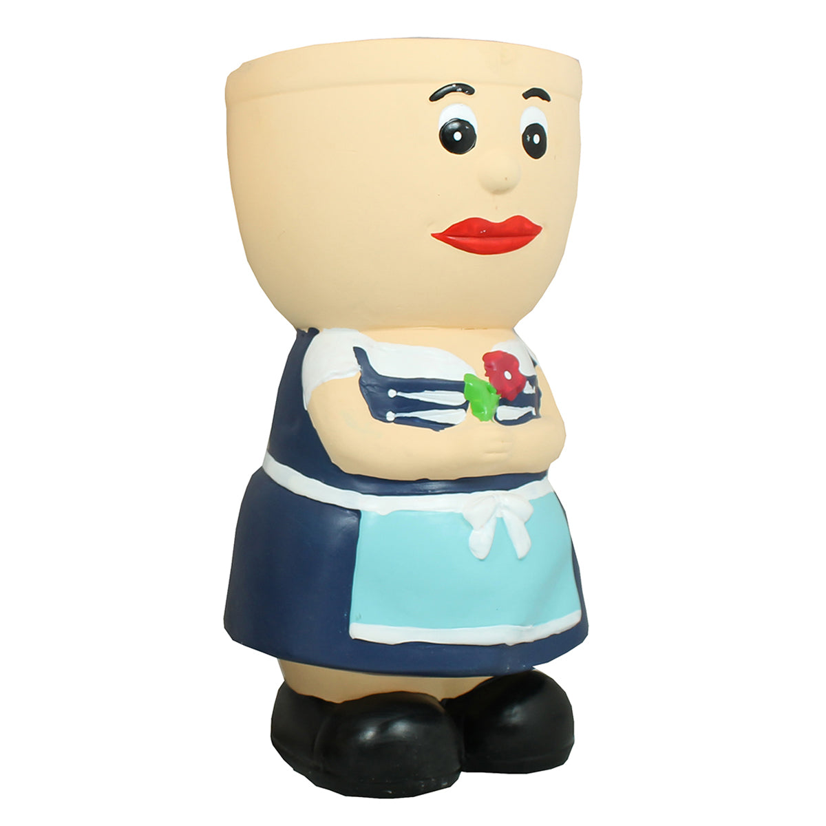 Blumentopf Figur Resi aus Keramik Kräutertopf Übertopf für Blumen Pflanztopf