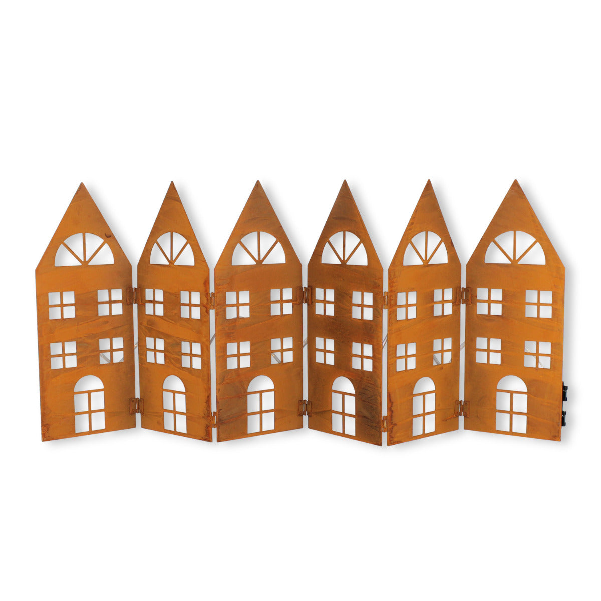 Fenster Silhouette Weihnachten Häuserfront mit Beleuchtung LED Silhouette