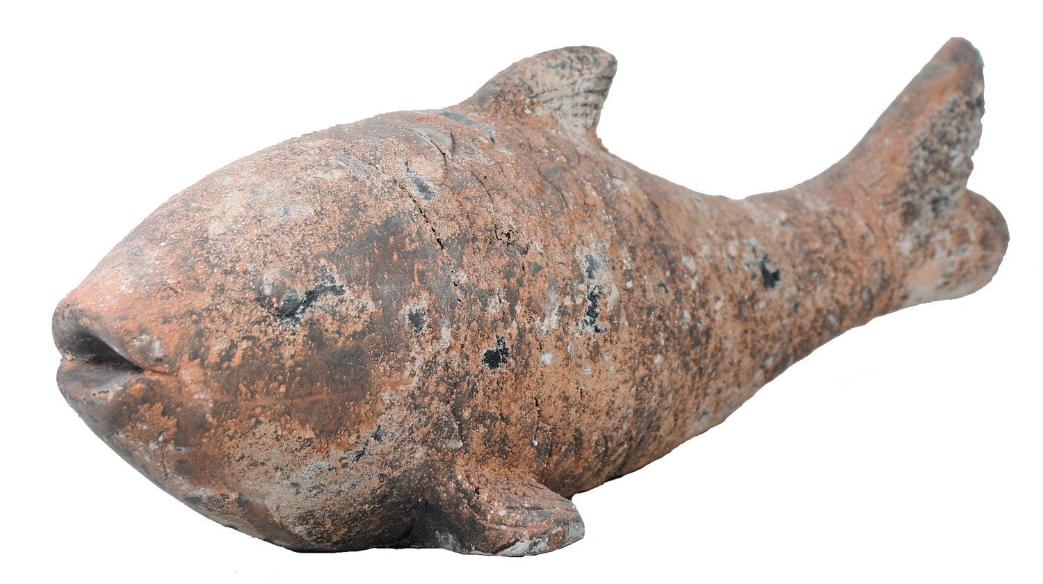 Dekofigur Fisch Figur in Steinoptik Teichdeko Fischfigur für Gartenteich