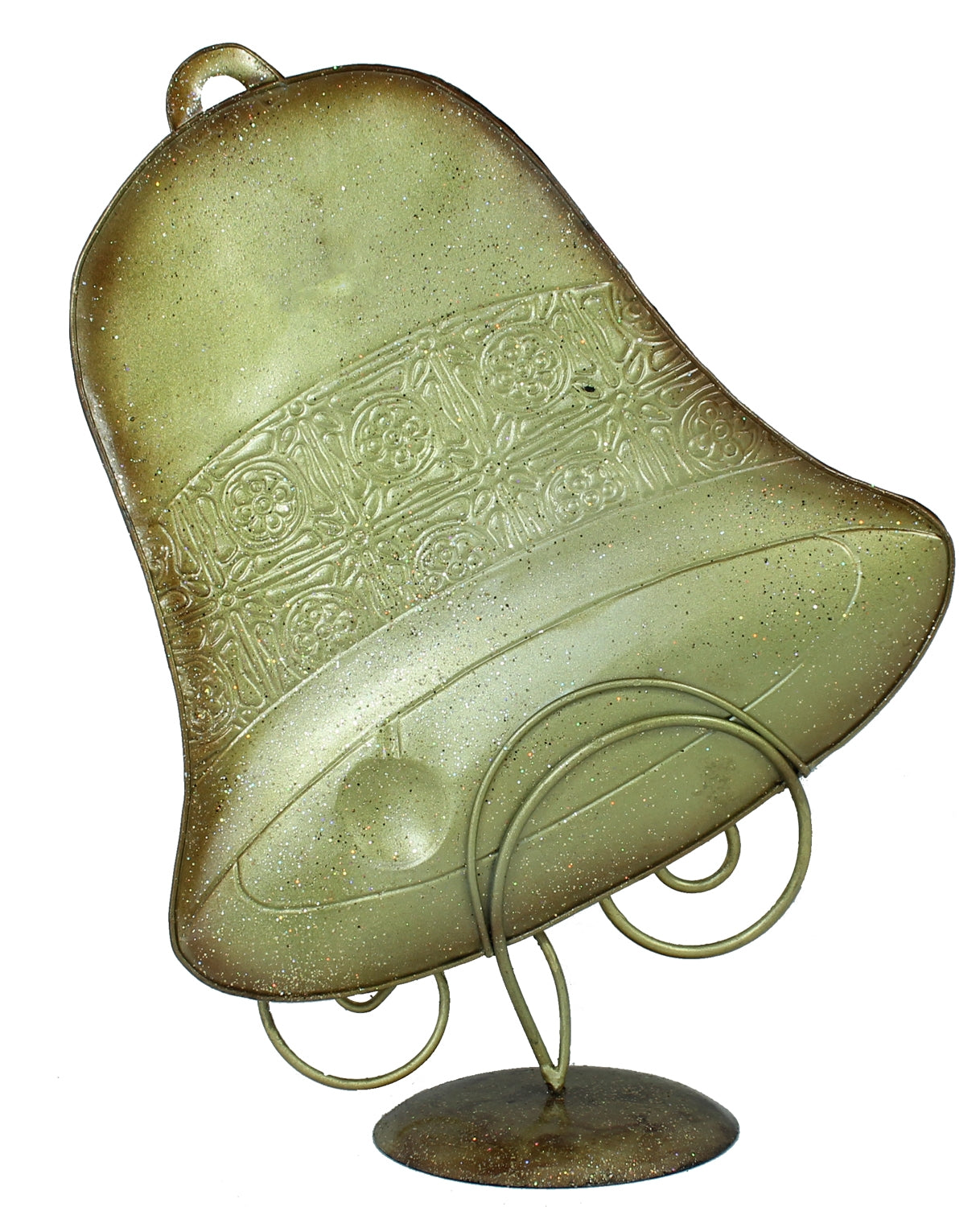 Dekofigur Weihnachtsglocke Weihnachtsdeko handbemalt 34 cm Hoch Metallfigur
