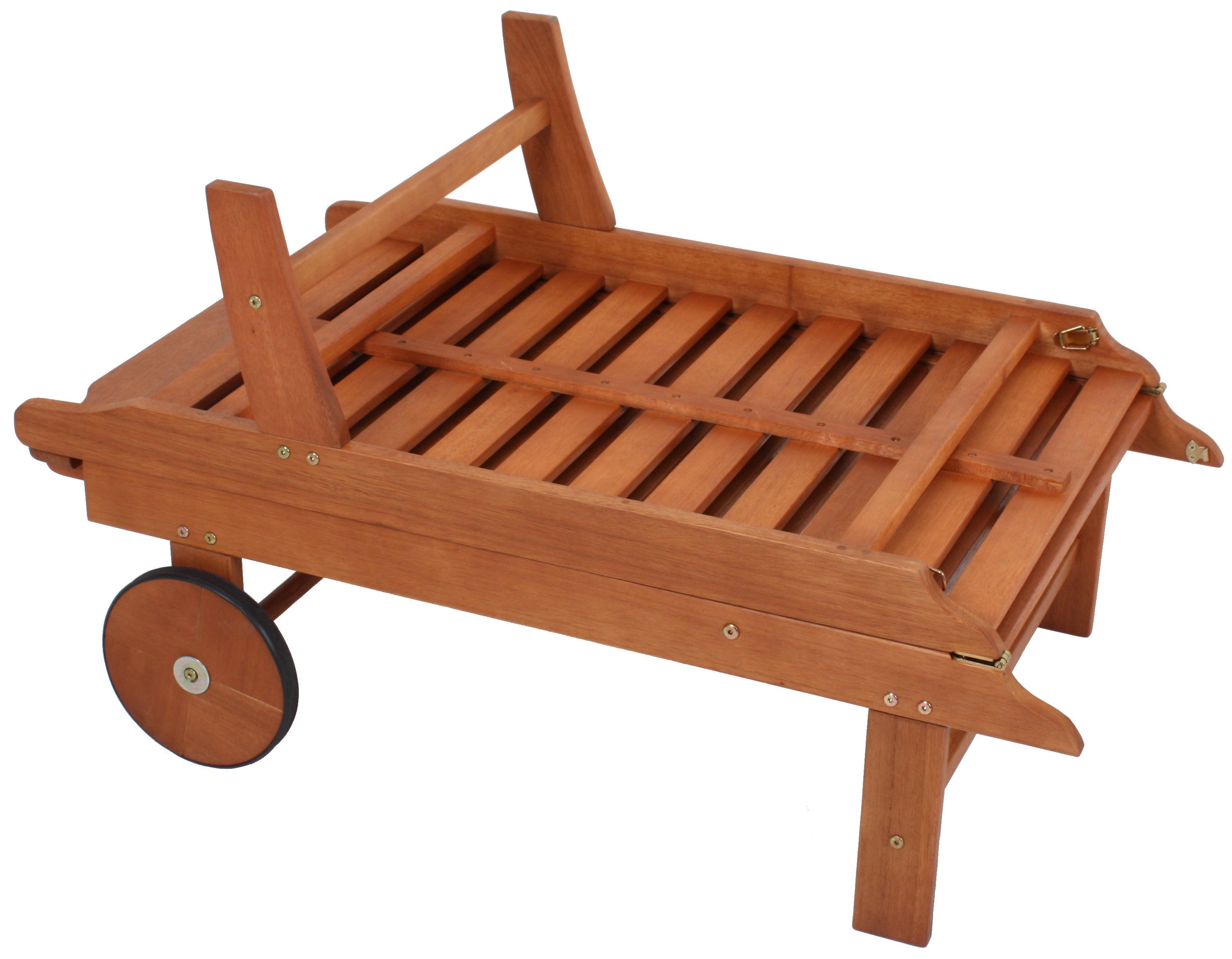 Gartenliege Sonnenliege PALM SPRINGS klappbar rollbar Relaxliege Holz Eukalyptus FSC 100%