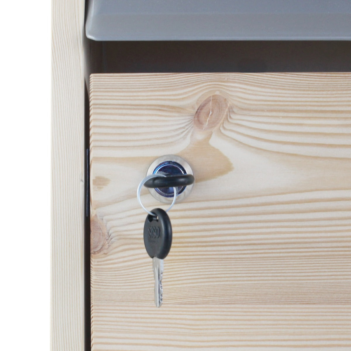 Briefkasten aus Holz Lärchenholz mit Sichtfenster Made in Germany