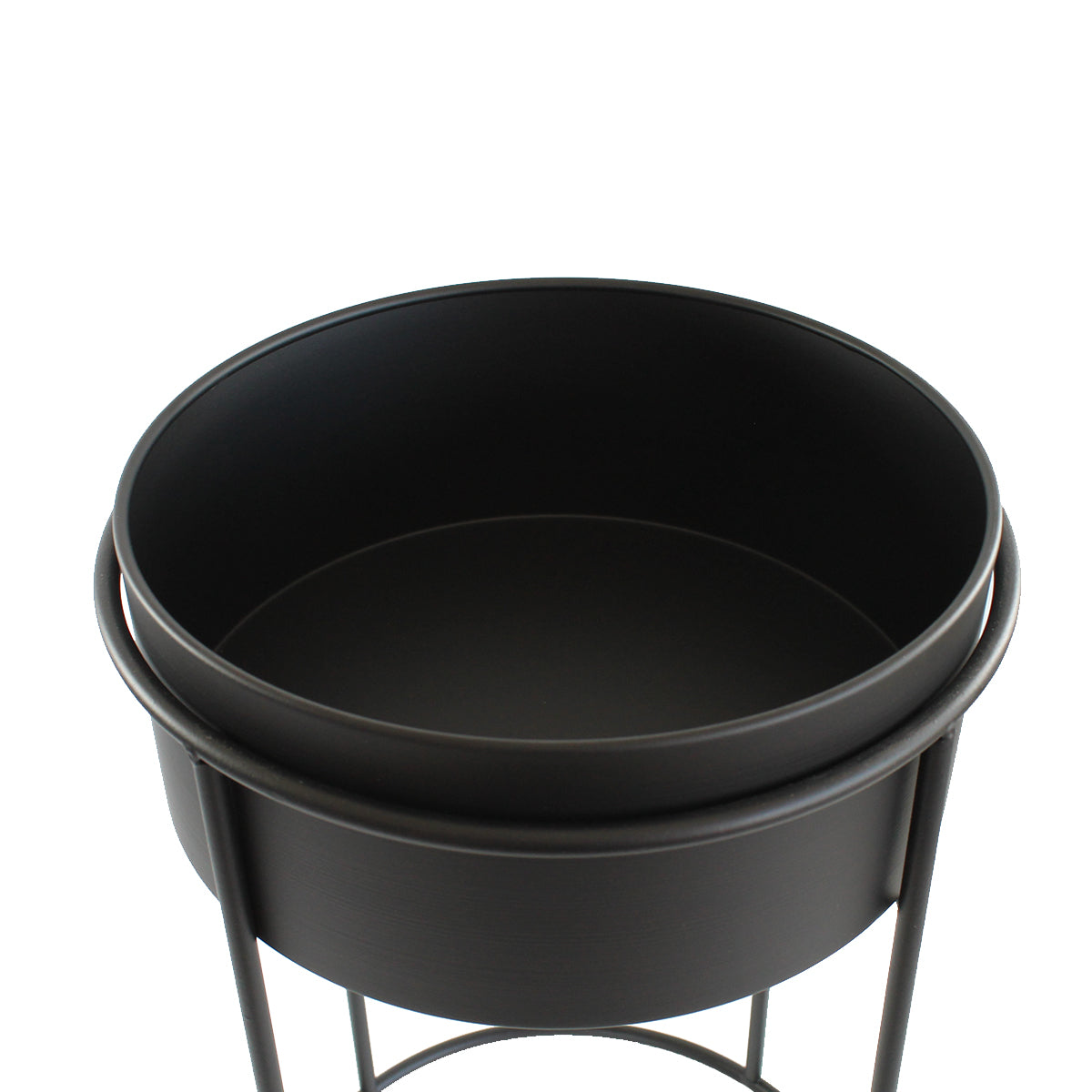 Blumenständer Metall 2er Set schwarz 32/42 cm Pflanzenständer Pflanztopf Blumenständer hoch