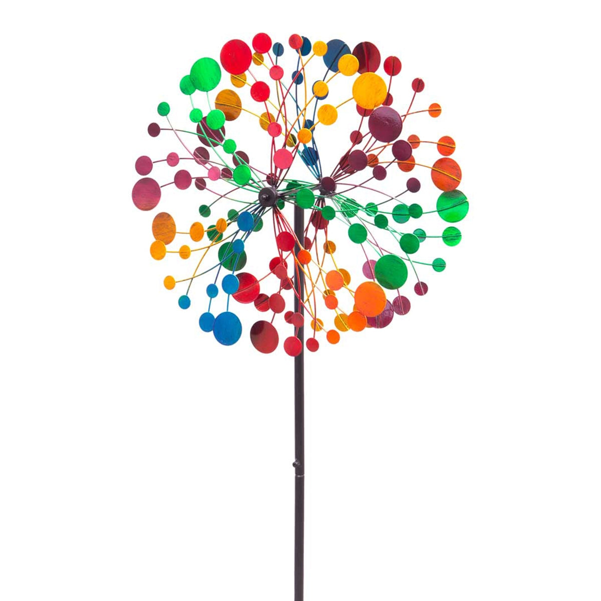 Kinetic Art Metall Windrad Multi-colored Kaleidoscope Windspiel Doppel Windrad Gartendeko