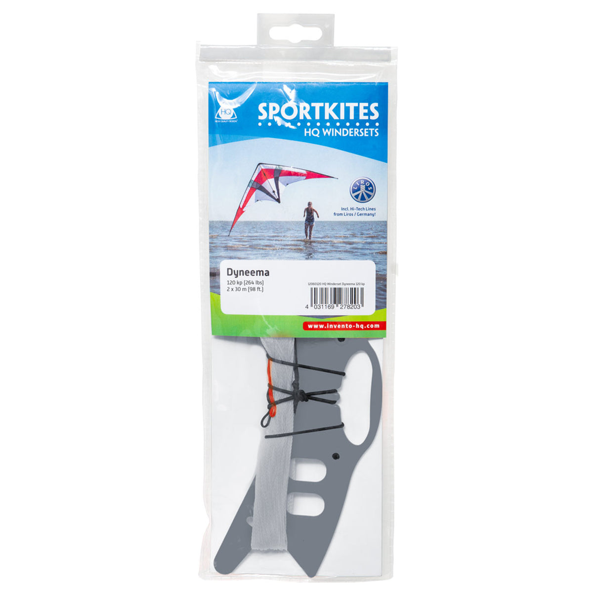 HQ Winderset Drachenleine Drachenschnur 120 Kp / 2 x 30 m für Lenkdrachen