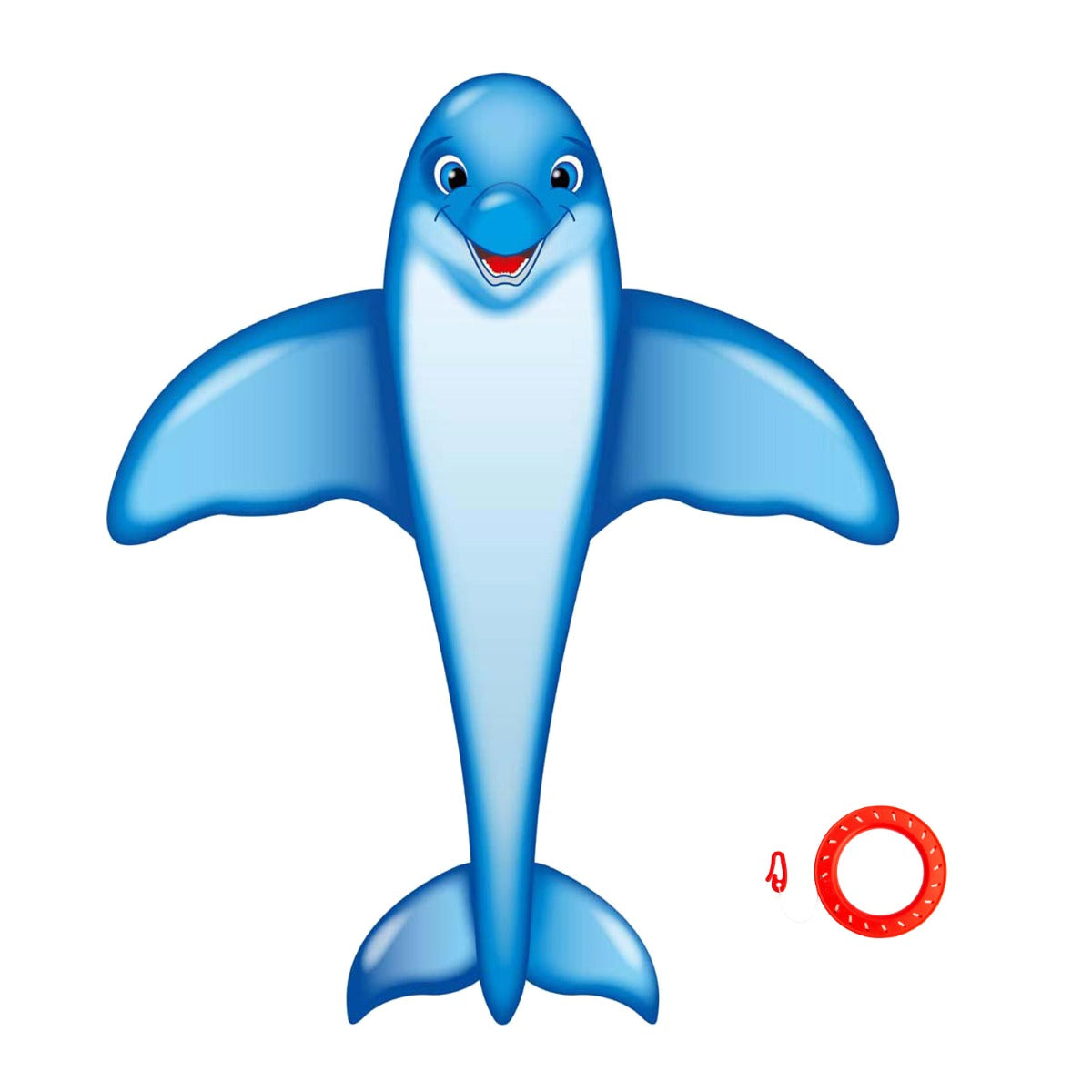 Kinderdrachen Einleiner Drachen HQ Dolphin Kite 202 cm Flugdrache