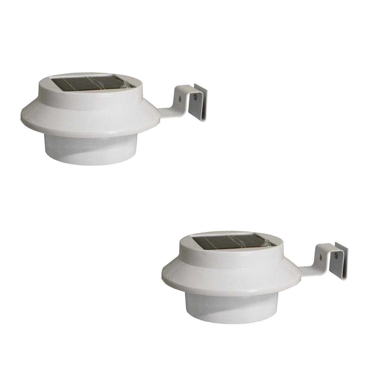 Solarleuchte Solar LED Dachrinnenleuchten weiß 2 Stück Dachrinnenbeleuchtung Solarleuchte