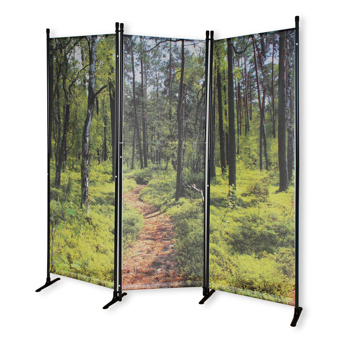 Paravent mit Fotodruck WALD Spanische Wand Raumteiler Trennwand Zimmer