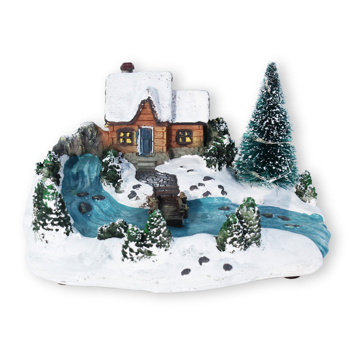 Weihnachtsstadt beleuchtet verschneite Weihnachtslandschaft beleuchtet Weihnachtsstadt LED Weihnachtsstadt