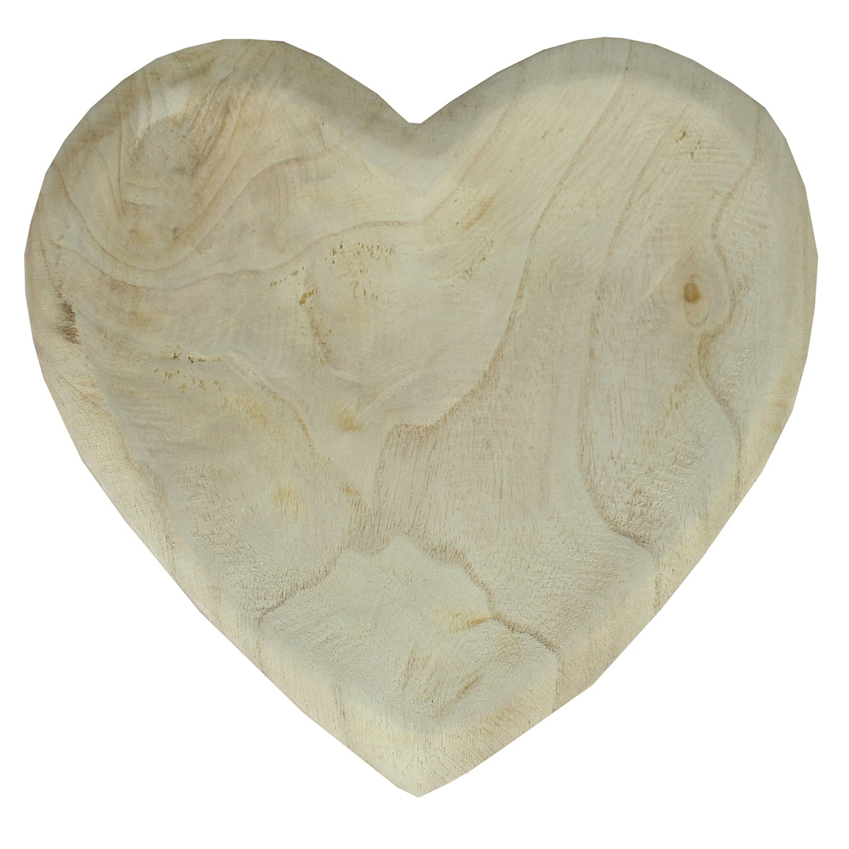 Holzschale Herz 35x35 cm Holztablett Tischdeko Weihnachtsdeko Dekotablett naturbelassen