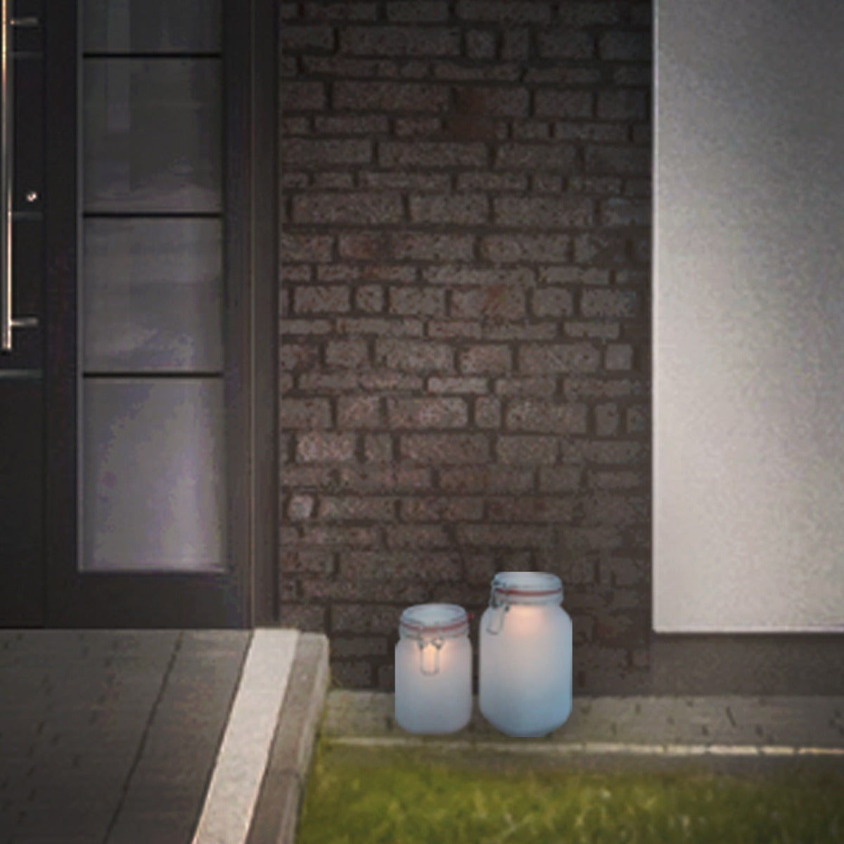 LED Solarleuchte beleuchtete Einmachgläser Solar Tischleuchte outdoor 2er Set