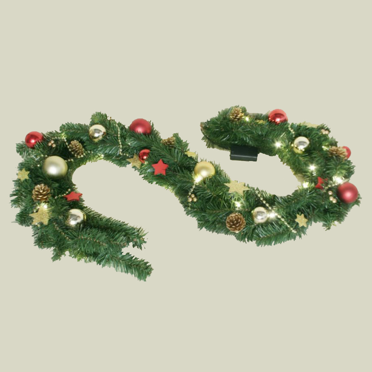 Weihnachtsgirlande mit Beleuchtung batteriebetrieben 1,8m indoor LED Tannengirlande Weihnachten