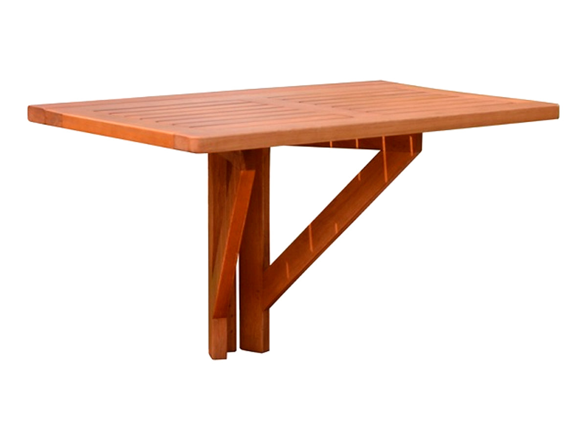 Hängetisch STANFORD rechteckig klappbar Balkontisch wetterfest Holz Eukalyptus FSC 100%