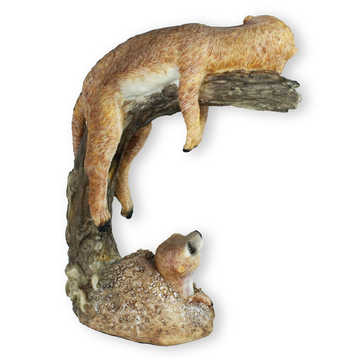 Erdmännchen Figur chillend Erdmännchen Gartenfigur Frettchen Deko abhängende Erdmännchen